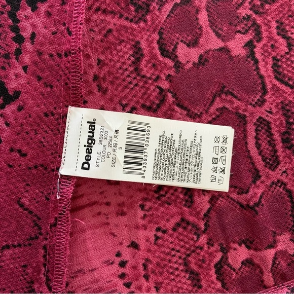 Desigual vibrant snakeskin sheer tunic - Picture 4 of 9